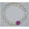 Image 2 : FRESHWATER PEARL & CUBIC CRYSTAL BRACELET