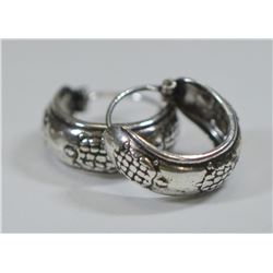 STERLING SILVER EMBOSSED EAR CUFFS