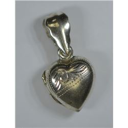 STERLING SILVER HEART-SHAPED LOCKET