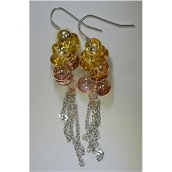 STERLING SILVER MULTI-COLOURED EARRINGS