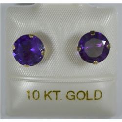10K GOLD AMETHYST EARRINGS