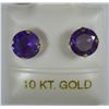 Image 1 : 10K GOLD AMETHYST EARRINGS
