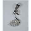 Image 1 : STERLING SILVER CUBIC ZIRCONIA SWAN PENDANT