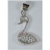 Image 2 : STERLING SILVER CUBIC ZIRCONIA SWAN PENDANT