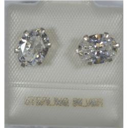 STERLING SILVER CUBIC ZIRCONIA EARRINGS
