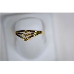 STERLING SILVER GOLD PLATED RING