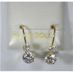 10K GOLD CUBIC ZIRCONIA EARRINGS