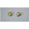Image 1 : 14K GOLD HEART-SHAPED EARRINGS
