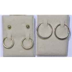 3 PARIS OF STERLING SILVER EARRINGS
