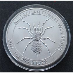 AUSTRALIAN FUNNEL-WEB SPIDER .999 1OZ SILVER COIN