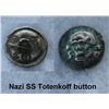 Image 1 : GERMAN TOTENKOPF BUTTON MARKED SS AND