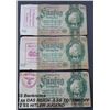Image 1 : THREE GERMAN NAZI BANKNOTES X3