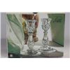 Image 1 : PAIR OF CRYSTAL CANDLE HOLDERS