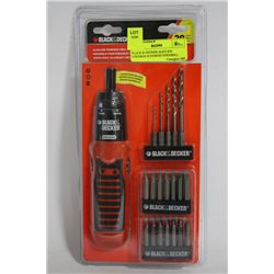 BLACK & DECKER ALKILINE POWERED SCREWDRIVER/DRILL