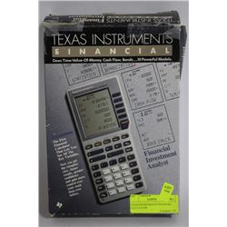 TEXAS INSTRUMENTS FINANCIAL CALCULATOR