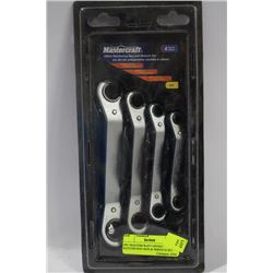4PC MASTERCRAFT OFFSET RATCHETING BOX & WRENCH SET