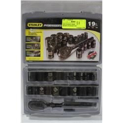 NEW STANLEY PROFESSIONAL GRADE 3/8 SOCKET SET