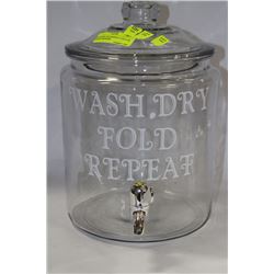 WASH DRY FOLD REPEAT 2 GALLON DRINK DISPENSER