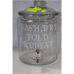 WASH DRY FOLD REPEAT 2 GALLON DRINK DISPENSER