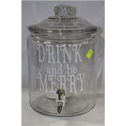 DRINK AND BE MERRY 2 GALLON DISPENSING DRINK