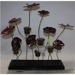NEW METAL FLOWER DESIGN TEALIGHT HOLDER