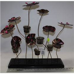 NEW METAL FLOWER DESIGN TEALIGHT HOLDER