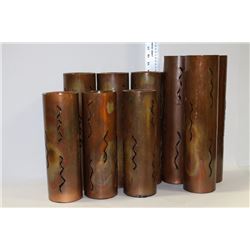 BOX OF METAL SHOWHOME CANDLE HOLDERS