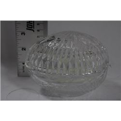 CRYSTAL EGG SHAPED CANDY DISH
