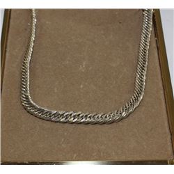 MEN'S 24" ZIPPER STYLE STERLING SILVER NECKLACE