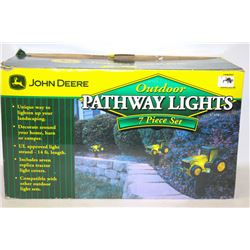 BOX OF JOHN DEERE OUTDOOR LIGHTS
