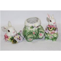 RABBIT CREAMER AND COOKIE JAR