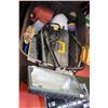 Image 1 : LARGE BROWN BIN FULL OF TOOLS &