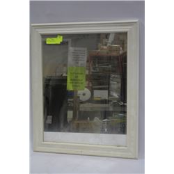 WHITE FRAMED MIRROR