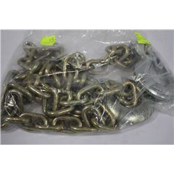 PAIR OF TRAILER SAFETY CHAINS 36" GRADE 70 CARGO