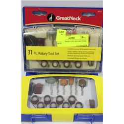 2 'GREAT NECK' 31 PC ROTARY TOOL SETS