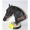 Image 1 : BLACK HORSE HEAD FIGURE ON STAND