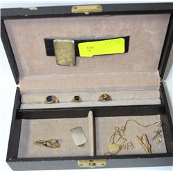 ESTATE JEWELRY BOX WITH CONTENTS