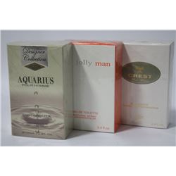 BOX WITH THREE NEW MENS COLONES