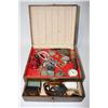 Image 1 : ESTATE JEWELRY BOX WITH POCKET WATCHES
