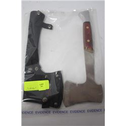 POLICE SEIZURE OLYMPIA MINI AXE WITH CASE
