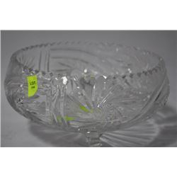 PINWHEEL CRYSTAL FOOTED BOWL