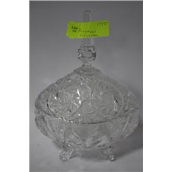 PINWHEEL CRYSTAL LIDDED DISH