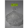 Image 1 : PINWHEEL CRYSTAL LIDDED DISH