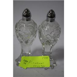 PINWHEEL CRYSTAL SALT AND PEPPER SHAKER