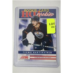 2011-12 TEEMU HARTIKAINEN ROOKIE CARD