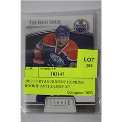 2012-13 RYAN NUGENT HOPKINS ROOKIE ANTHOLOGY X7