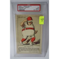 1880s MERCHANTS BASEBALL COMICS 'STRUCK OUT'