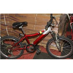 POLICE SEIZURE RED AND SILVER CHILDRENS BIKE