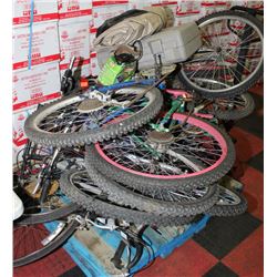 PALLET OF BIKES W PORTER CABLE ROUTER GUIDE