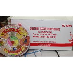 CASE OF SWEETENED ASSORTED FRUIT 9 KIND TRAYS